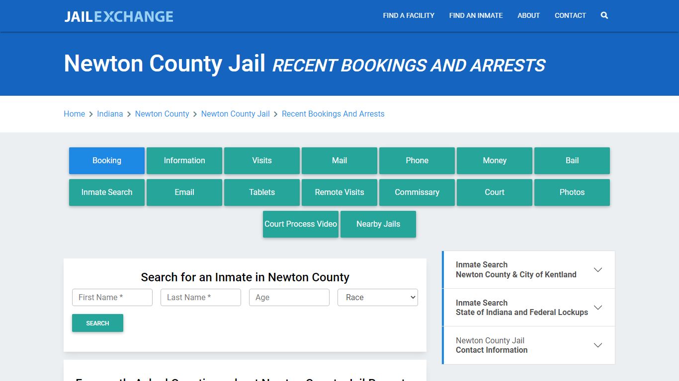 Newton County Jail Recent Bookings And Arrests - Jail Exchange